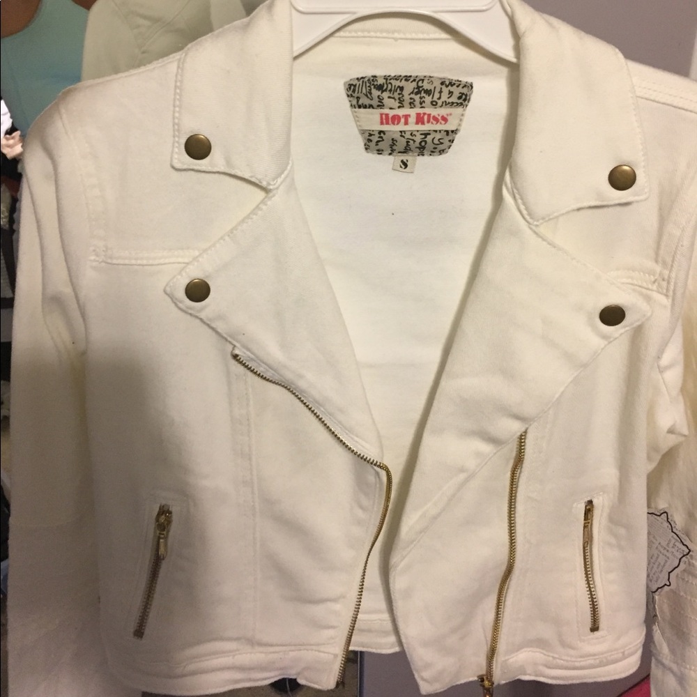 White jean jacket