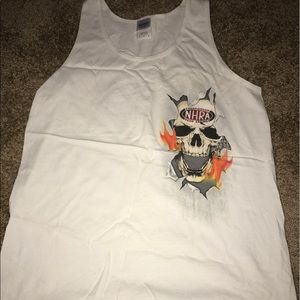 NHRA white Tank top