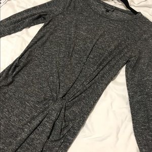 Topshop textured gray mini dress