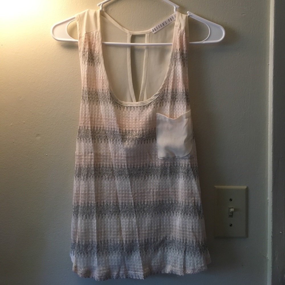 Sheer backless tank