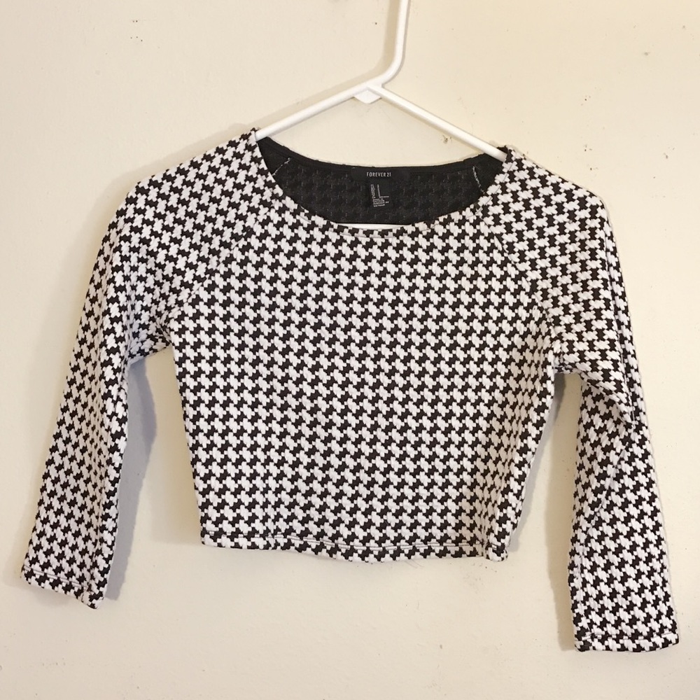 Long sleeves crop top Forever 21 used