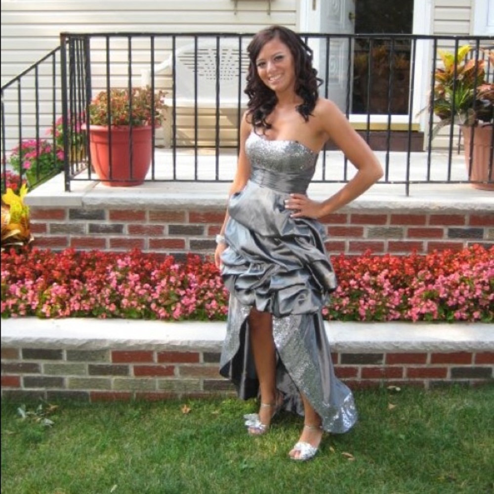 Silver sequence gown