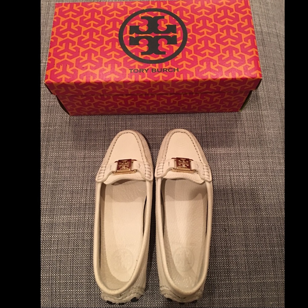 Tory Burch white flat