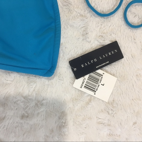 NWT Ralph Lauren • Turquoise Bandeau Bikini Top - Picture 2 of 8