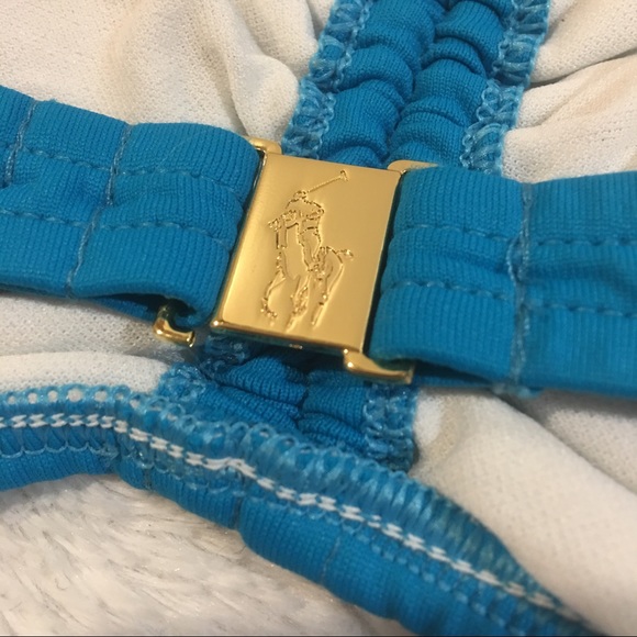 NWT Ralph Lauren • Turquoise Bandeau Bikini Top - Picture 6 of 8