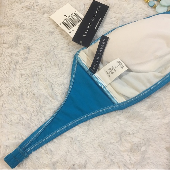 NWT Ralph Lauren • Turquoise Bandeau Bikini Top - Picture 7 of 8