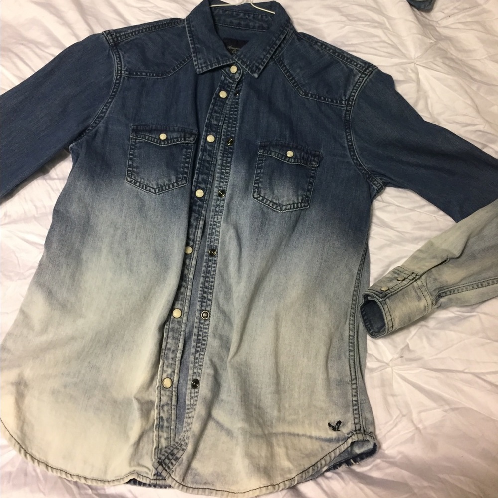 Ombre jean shirt/jacket