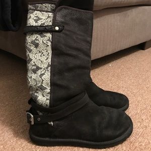 Black suede Ugg boots