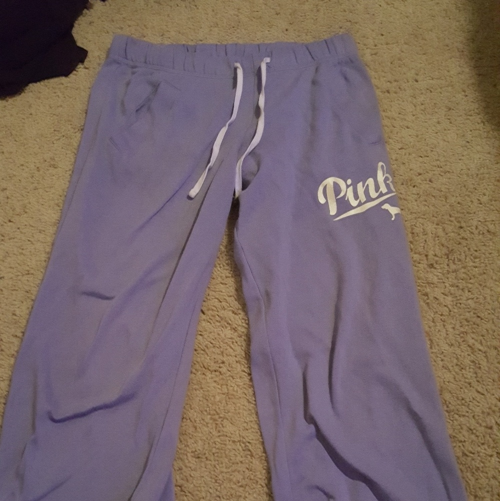 Vs PINK violet boyfriend sweat pants.