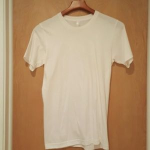 White, Crew Neck, American Apparel Tee