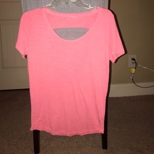 victoria's secret pink tshirt with open back