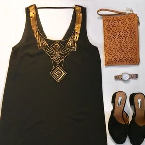 SALE Beaded Shift Dress by Impulse NWOT