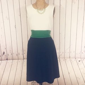 41 Hawthorn Sleeveless Dress White/Green/Black