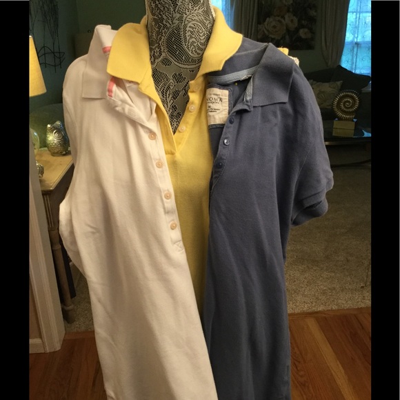 SOLD. THREE POLO KNIT CASUAL SHIRTS - Picture 1 of 7