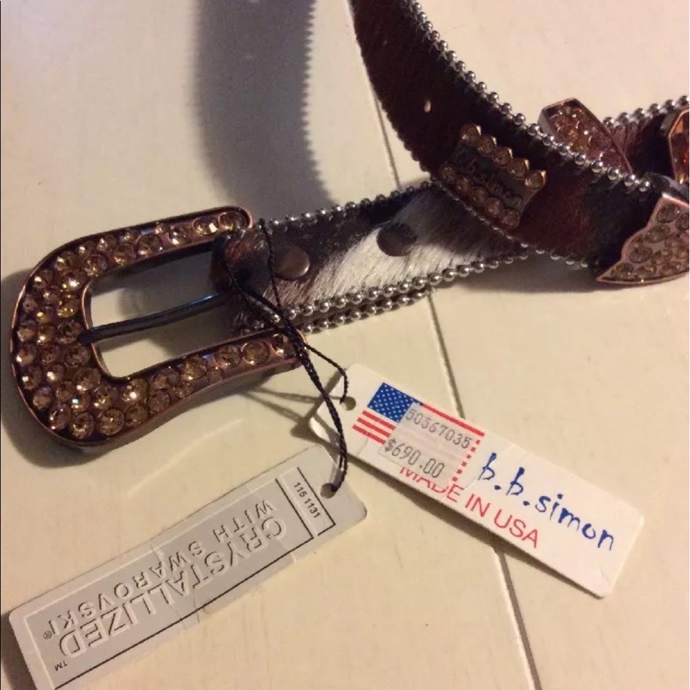 BB SIMON COWHAIR BELT