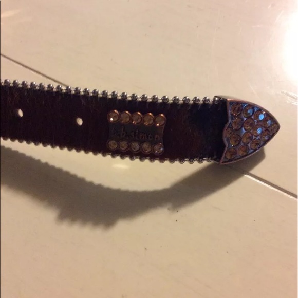 BB SIMON COWHAIR BELT main image 2