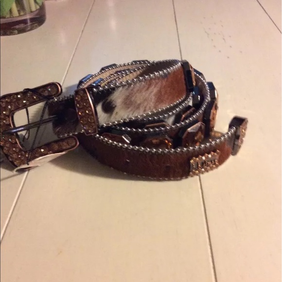 BB SIMON COWHAIR BELT main image 4