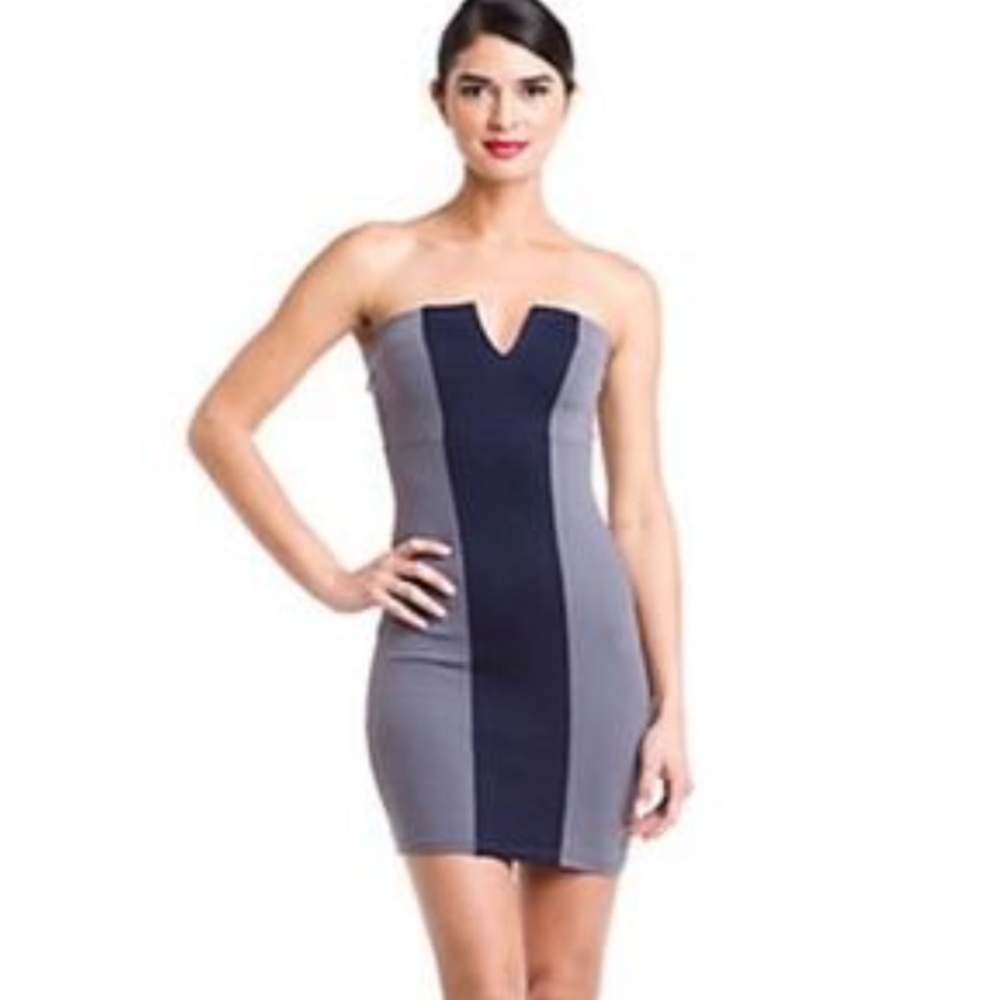 NWT David Lerner grey and lime dress