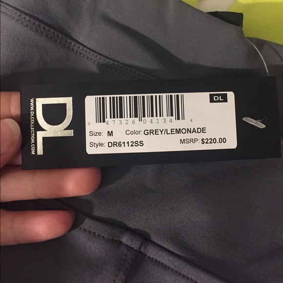 NWT David Lerner grey and lime dress - Picture 4 of 5