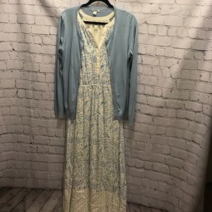 Old Navy Blue/White Paisley Maxi Sz XL