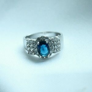 Blue and Silver Ring