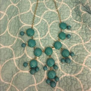 Teal/aqua large bubble necklace