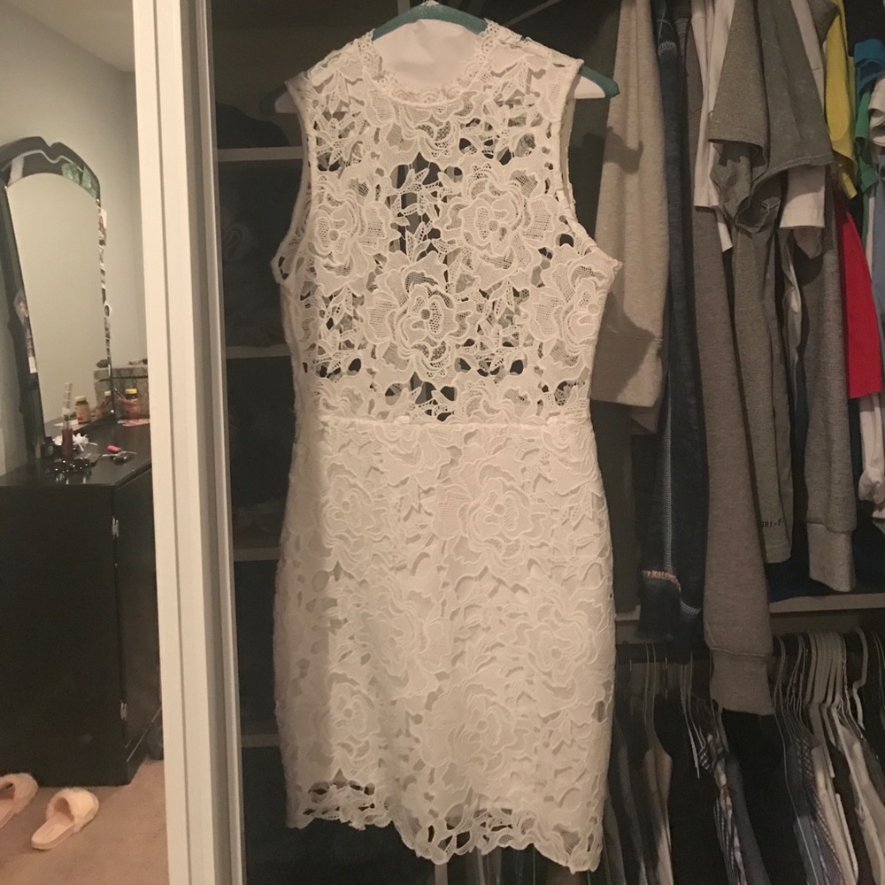 White lace dress