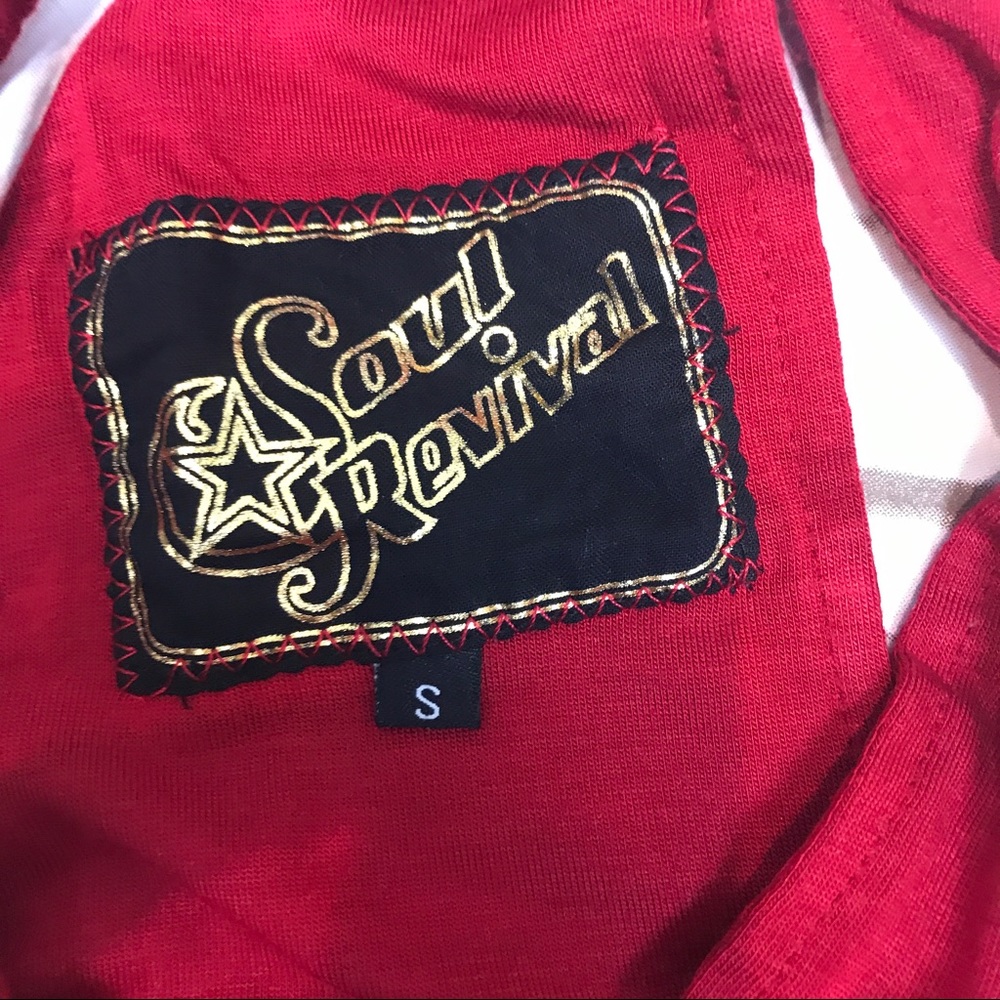 Red Soul Revival Tank Top with Black Details - Picture 5 of 7