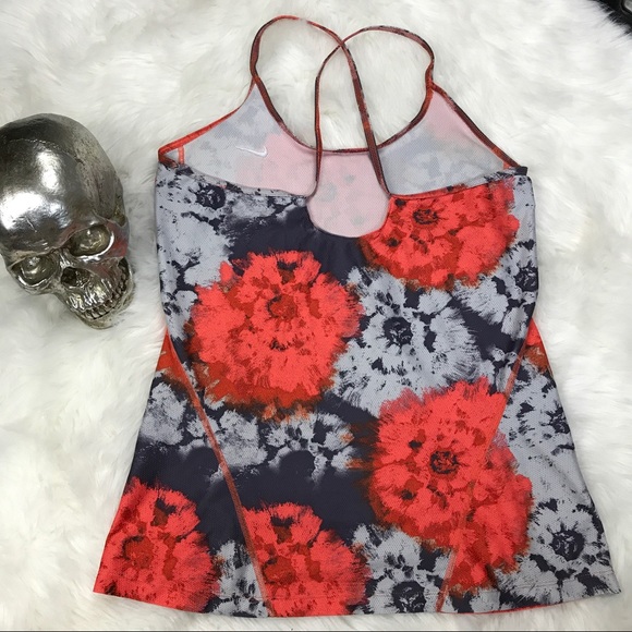 Rose floral print Nike dri fit workout tank - Picture 3 of 5