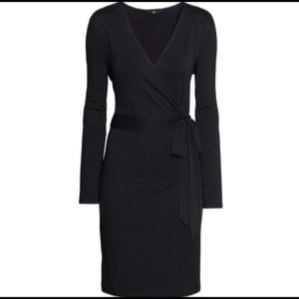 Black wrap around dress