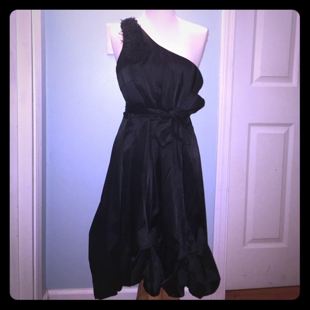 One Shoulder Satin Party Dress