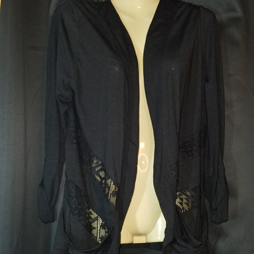 Black Cardigan with lace