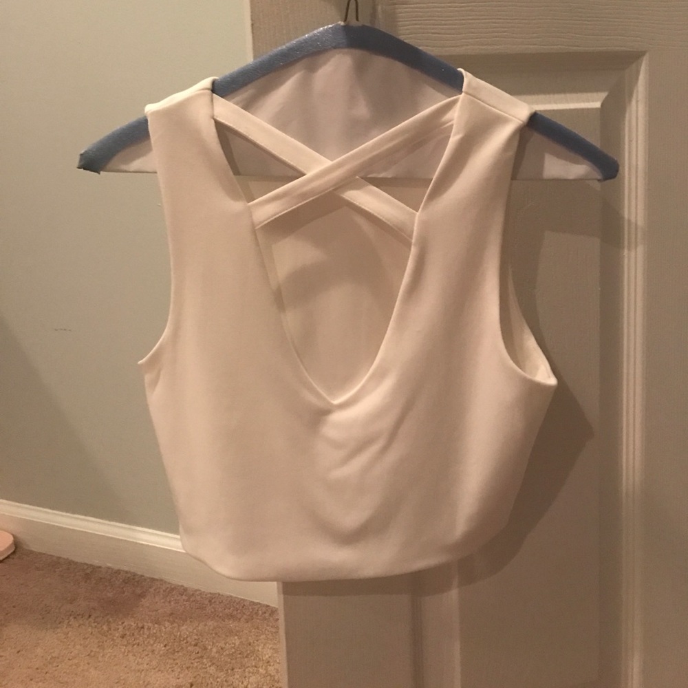 Cross front crop top