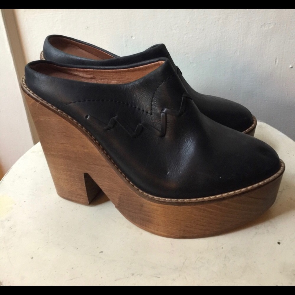 Free People Leather Clogs
