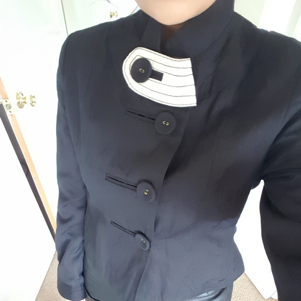 BCBGMAXAZRIA black colorblock  Blazer Size XS