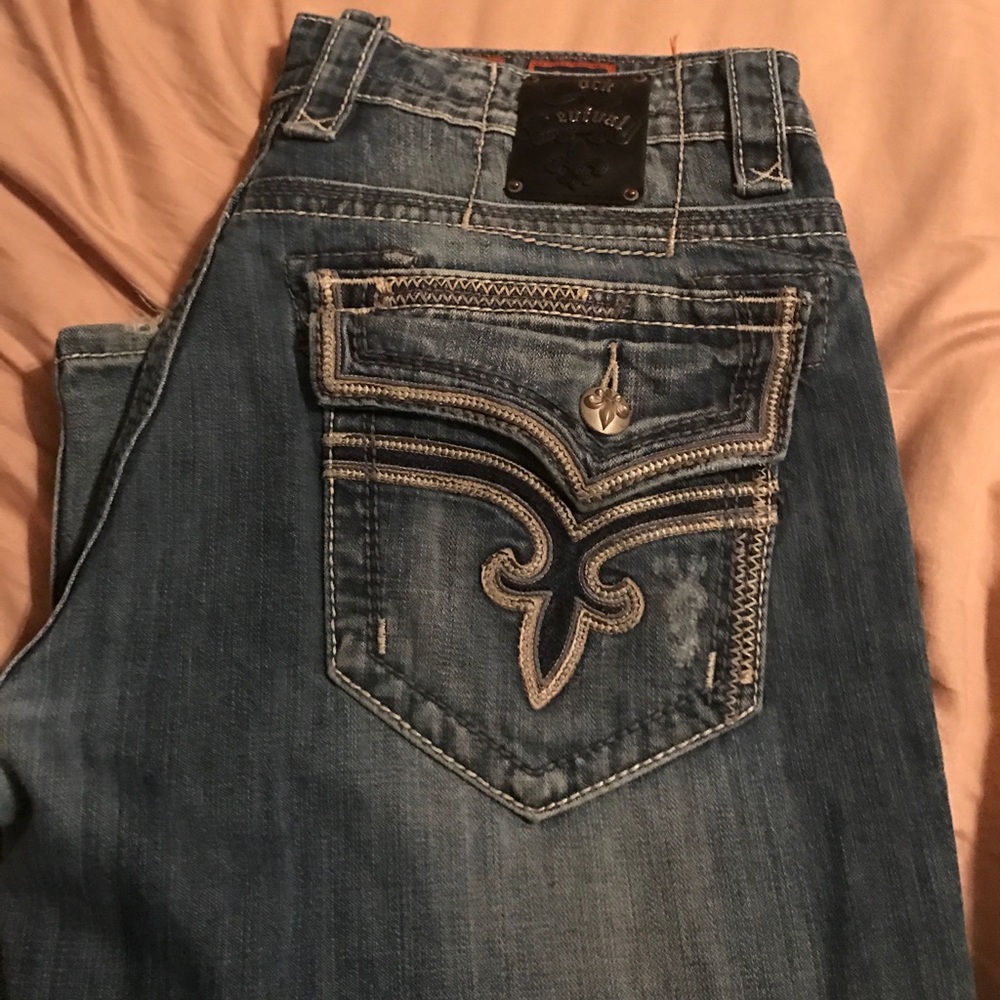 Men's  rock revival Troy relaxed straight jeans