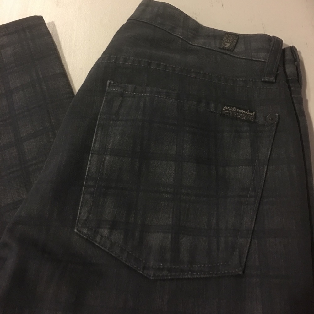 7 for all mankind Slimmy style 31w/32L gray/black