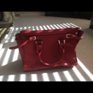Red leather purse