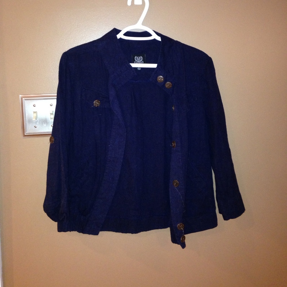 Blue linen jacket