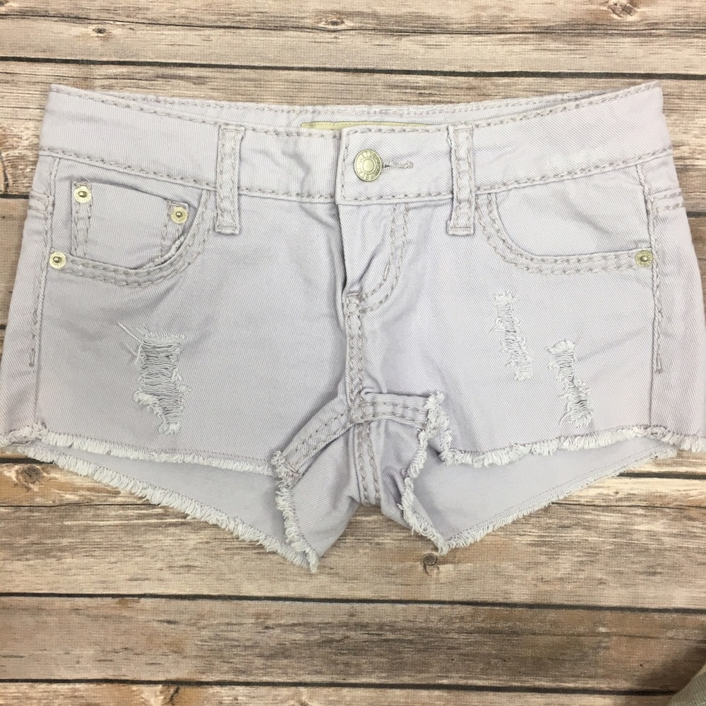 5 for $20 Pale purple distressed shorts