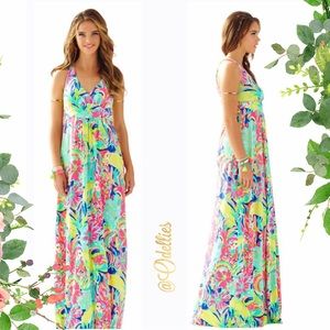 Lilly Pulitzer Seaview Halter Maxi Casa Banana