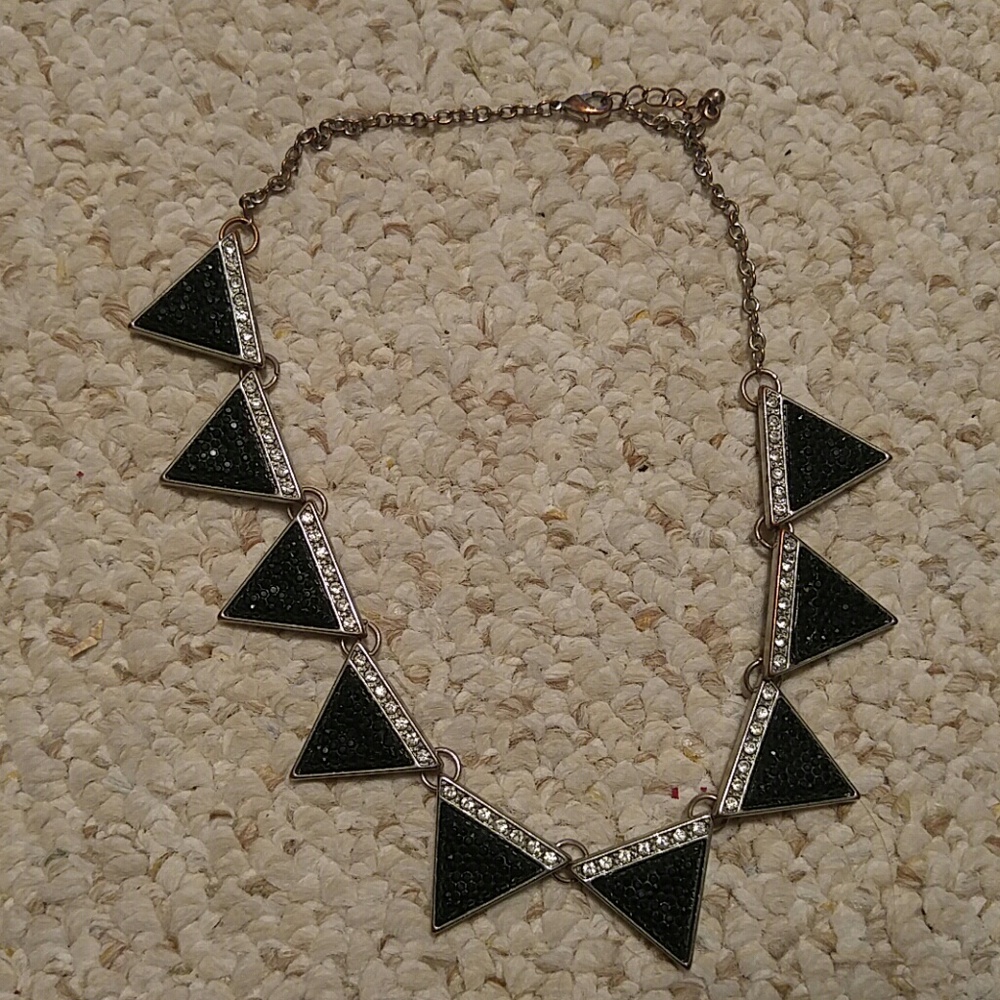 Black stone tribal necklace