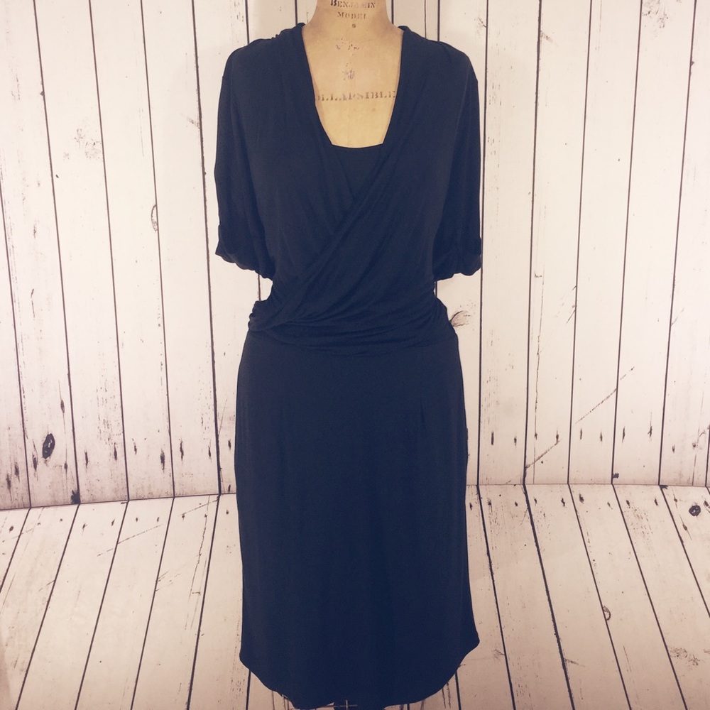 H by Halston Knit Dress w// Twist Front Detal