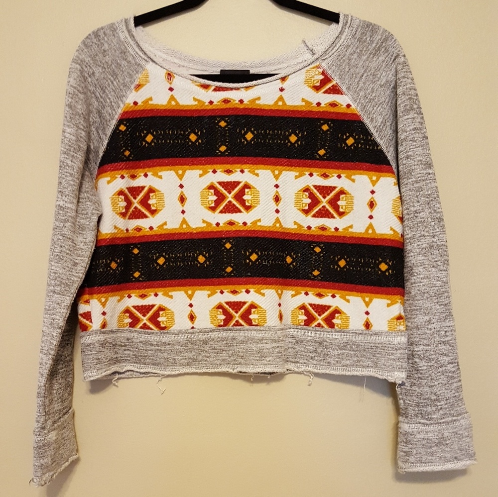 Dolan tribal cropped sweatshirt