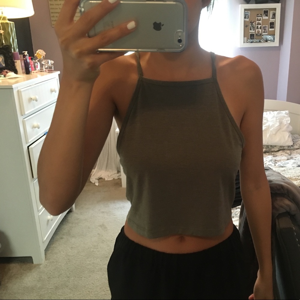 Olive Green CropTop