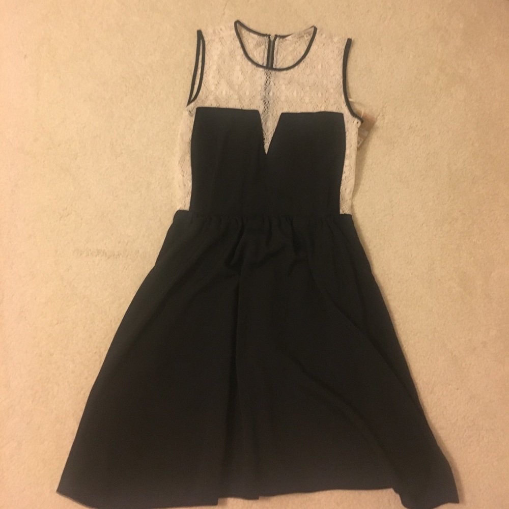 Rachel Roy black and white lace dress