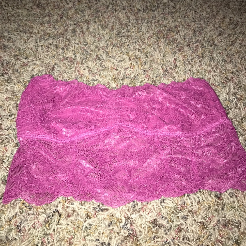 Pink lace bandeau