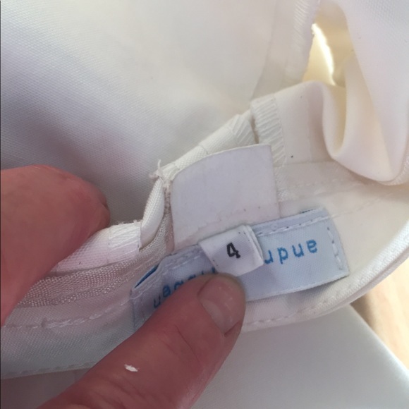 White tuxedo style pants - Picture 3 of 8