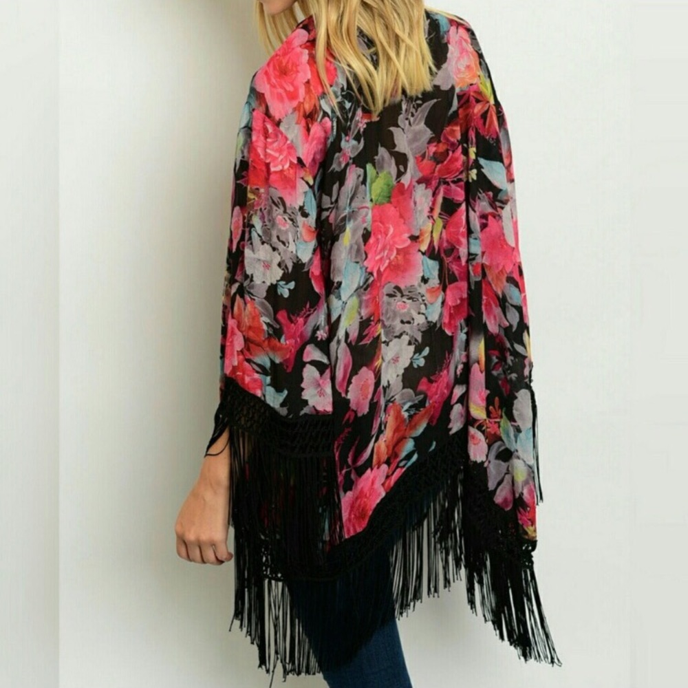Fringe Kimono Cover Up - Picture 2 of 2