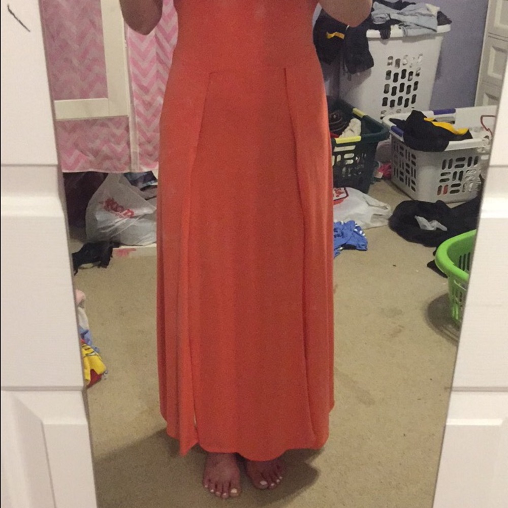 Long pink dress